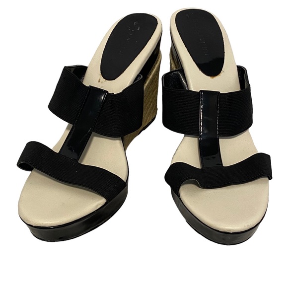 ANN MARINO Wedge Sandals Like New!! Worn once. - Picture 1 of 8